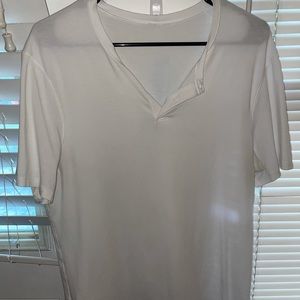 Lululemon FiveYear Basic Henley Shirt White Medium